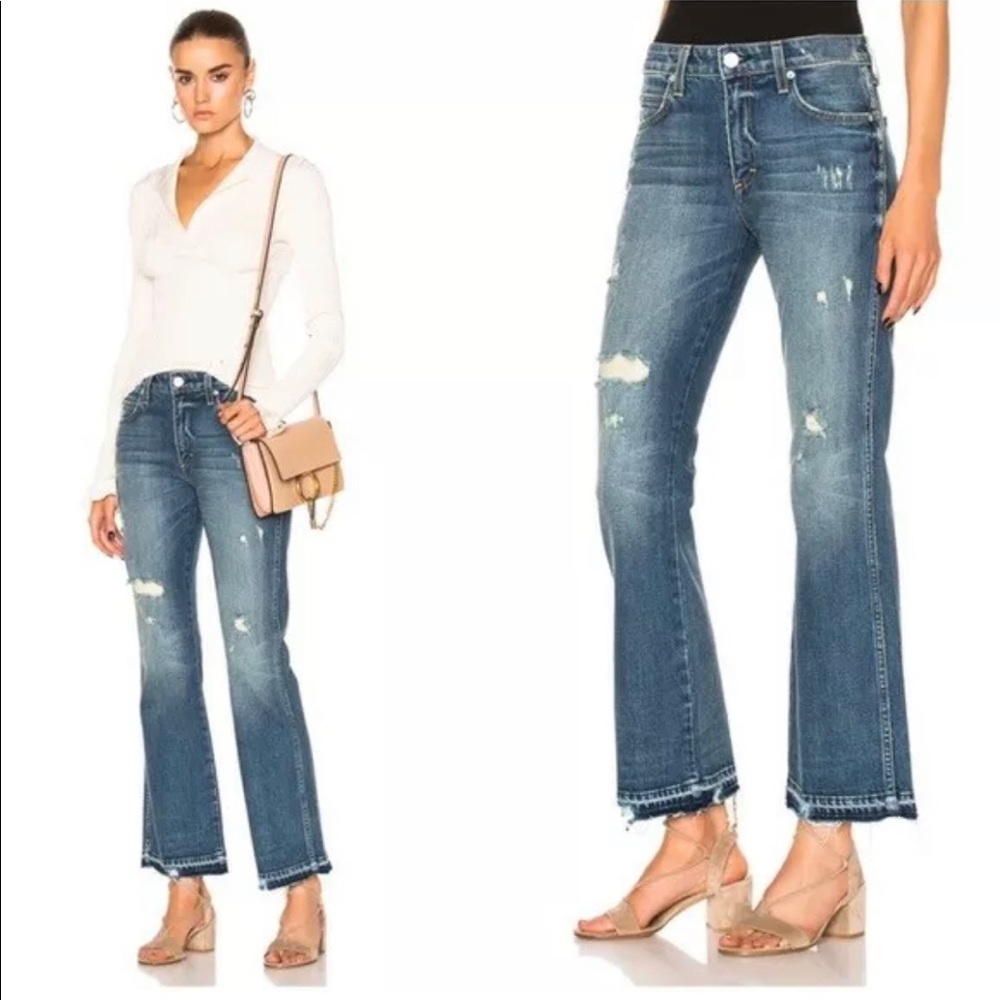 AMO bex kick flare ankle jeans